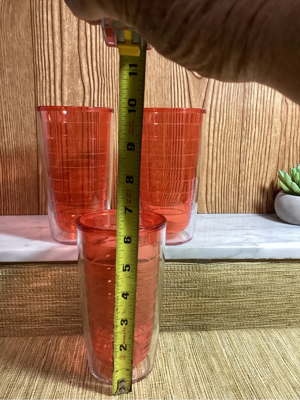 Tervis Set of 3 Double-Wall Burnt Orange Acrylic Tumblers